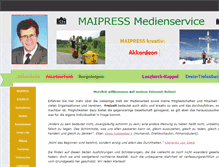Tablet Screenshot of maipress.de